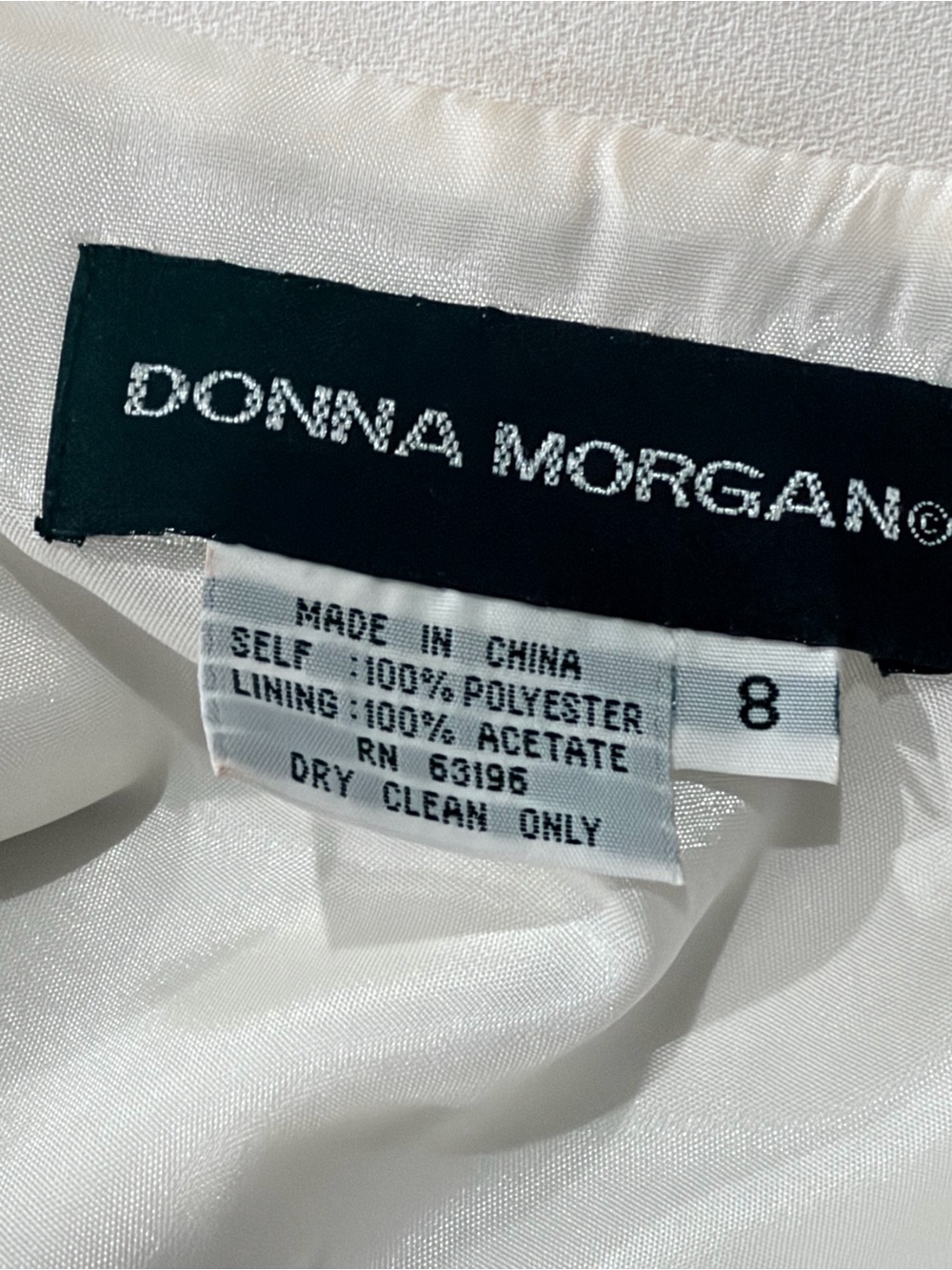 Donna Morgan Cream Sleeveless Button-Front Jumpsuit with High Neck - Picture 4 of 7